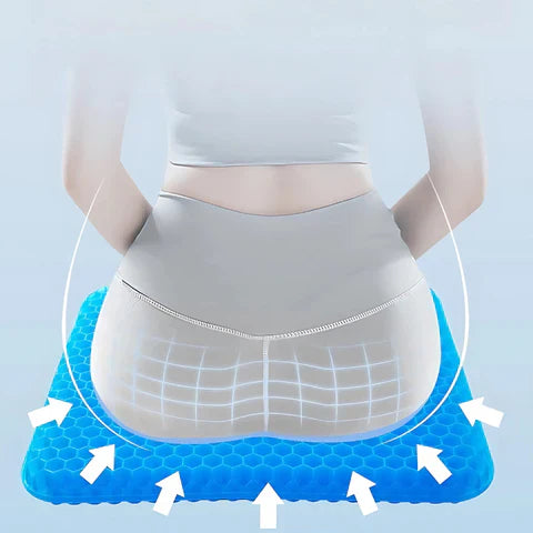 Skorter | Cooling Gel Seat Cushion | Breathable, Flexible & Pain Relief for Office Chairs, Cars, and Home Use