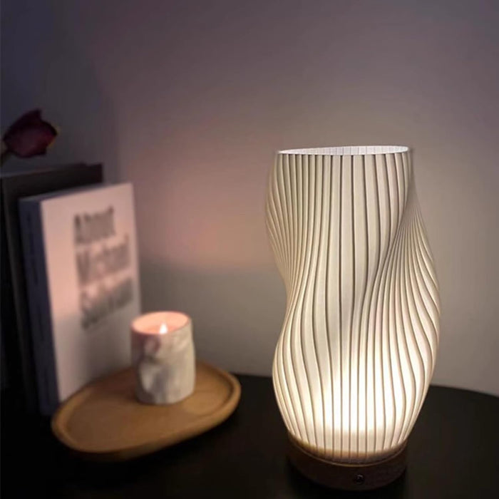 Skorter | Wavecrest Table Lamp – Soft Glow Designer Lamp with Dimmable Warm & Natural White Light