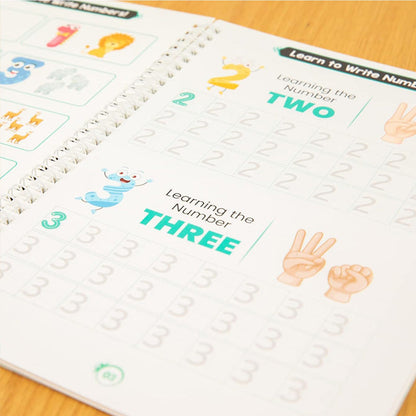 Skorter | Cursive Practice Sentence Reusable Exercise Notebooks for Children