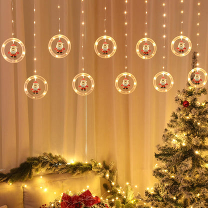 Skorter | Christmas wreath doll hanging decoration 10 LED USB string lights