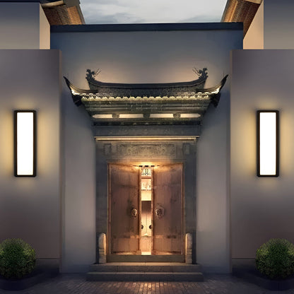 Skorter | Rectangular LED waterproof motion sensor black contemporary wall lamp