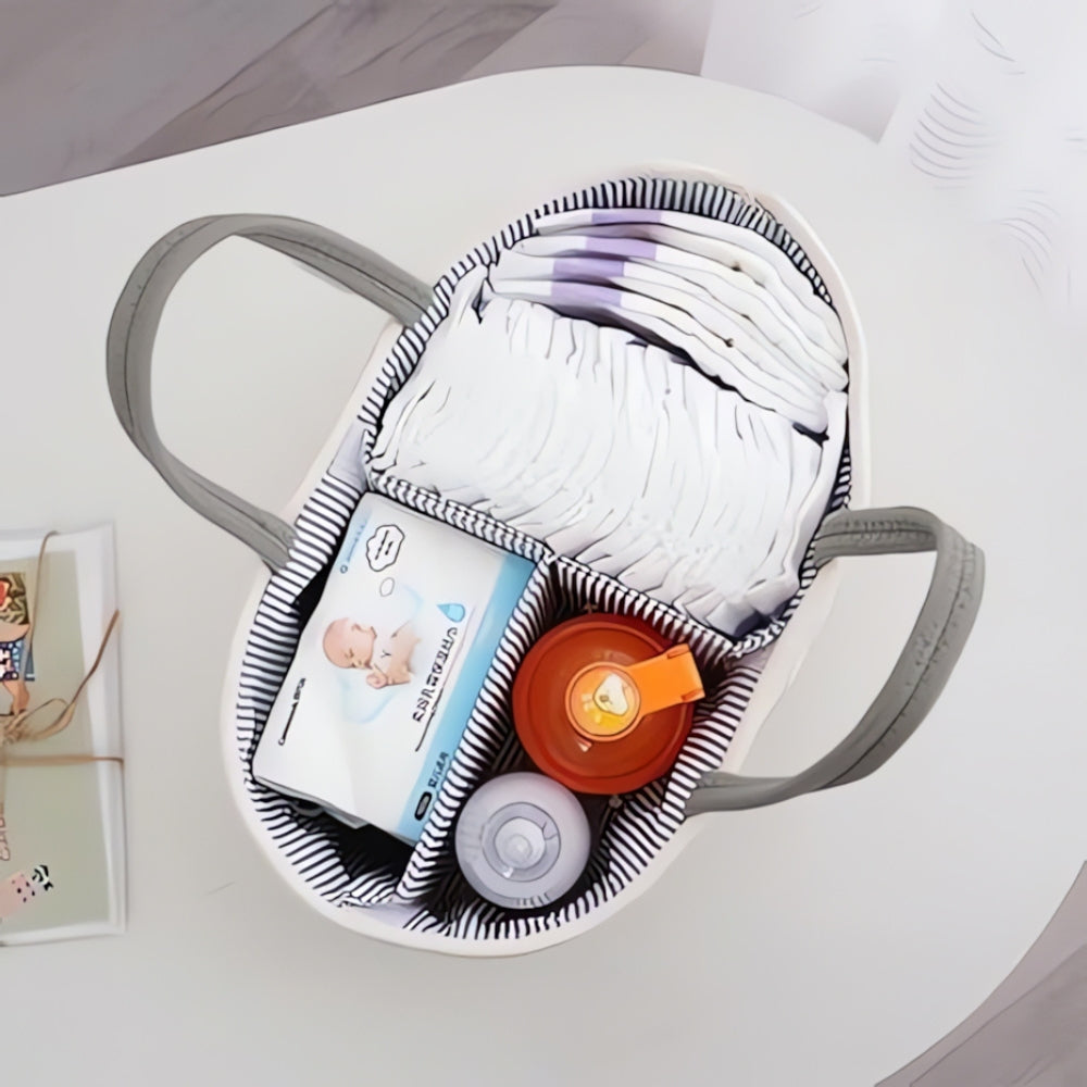 Skorter | Braided Grey Baby Essentials Organizer