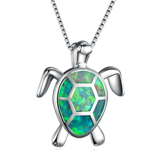 Skorter | Blue Opal Sea Turtle Necklace
