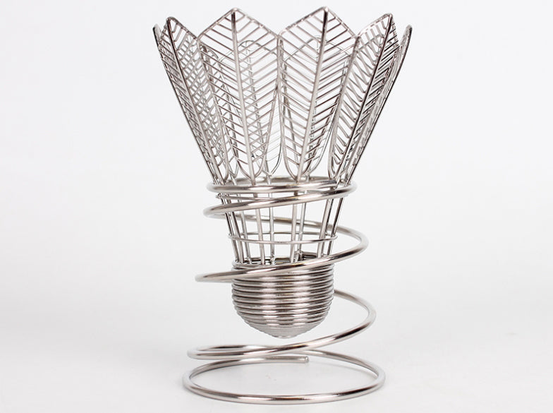 Skorter | Creative Stainless Steel Badminton Shaped Pen Holder, for Home, Office and Gifts