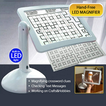 Skorter | Hands-Free LED Desk Magnifier – 3X Magnification for Precision Work