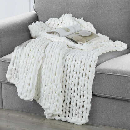 Skorter | 50" X 60" Kathy Ireland Chunky Chenille Plush Throw
