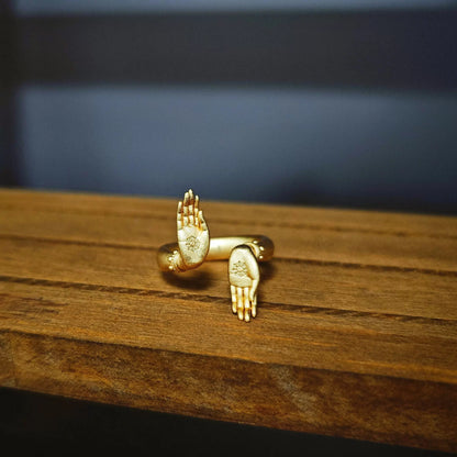 Skorter | Fearless Wish Buddha Hand Ring - Chic Couple Gift