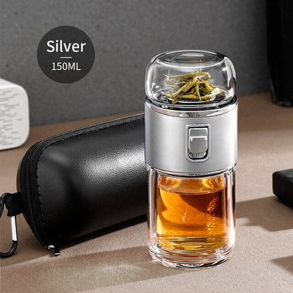 Skorter | Double Glass Tea Infuser Thermos Bottle