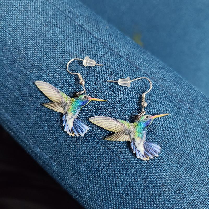 Skorter | Acrylic Drop Bird Earrings