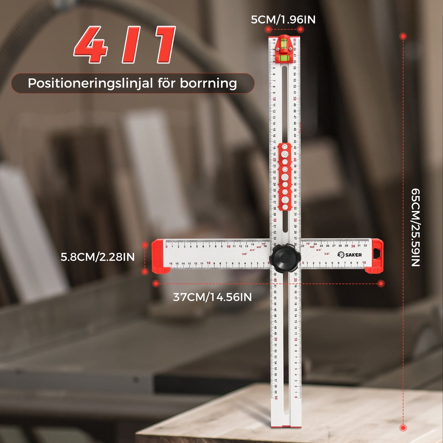Skorter | 4 I 1 Ruler for Positioning When Drilling