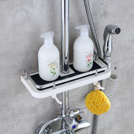 Skorter | Adjustable Bathroom Shampoo Lotion Tray Holder Organizer Shelves, Punch-free, Easy to Install, Strong Load-Bearing, for Bathroom Storage
