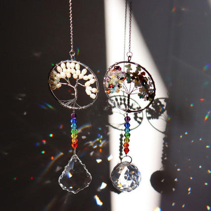 skorter | Crystal Wind Chime Tree of Life Dreamcatcher