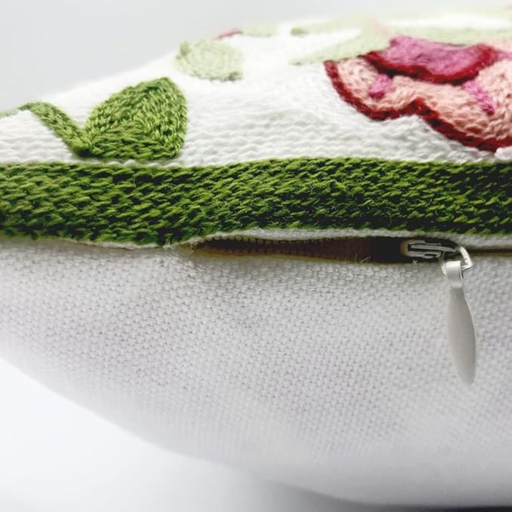 Skorter | Ethereal Embroidery Floral Cushion Cover