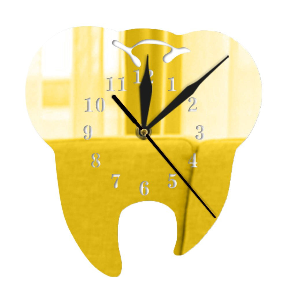 Skorter | GlowDent - Mirror Wall Clock for Dental Hygiene