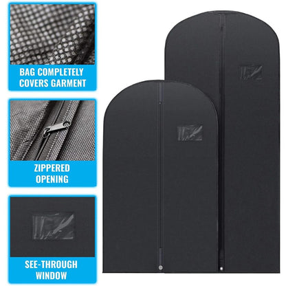 Skorter | 5 Premium Garment Bags - With Clear Window, Water-Resistant - 40"/54" inches
