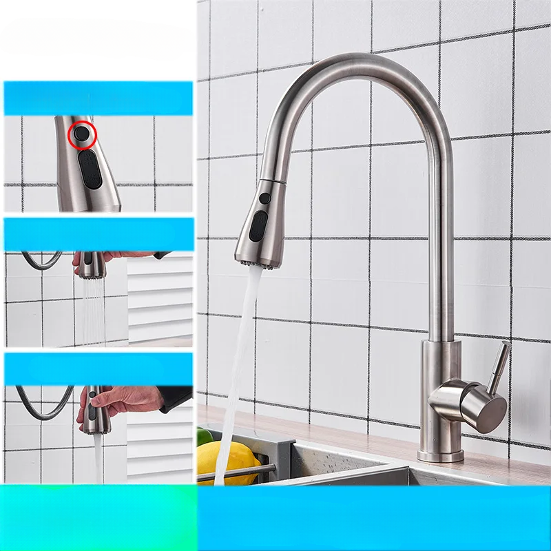 Skorter | AquaFlex – Flexible Kitchen Faucet with Pull-out Spray Head