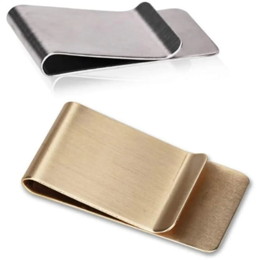 Skorter | Elegant Stainless Steel Card Holder & Money Clip - 2-Pack