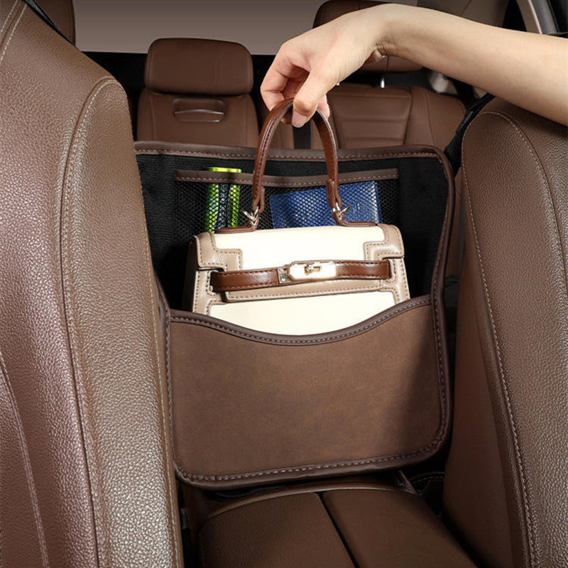 Skorter | Car Seat Gap Faux Fur Storage Hanging Bag Mesh Organizer