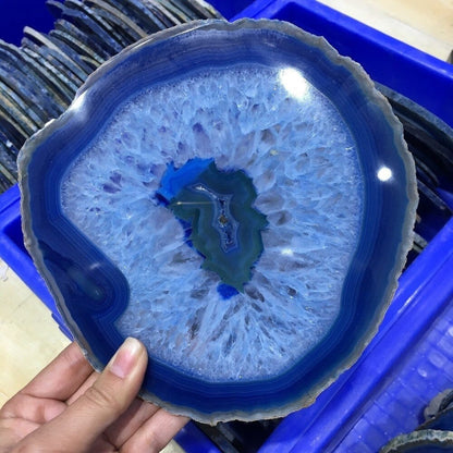 Skorter | Blue Agate Crystal Disc