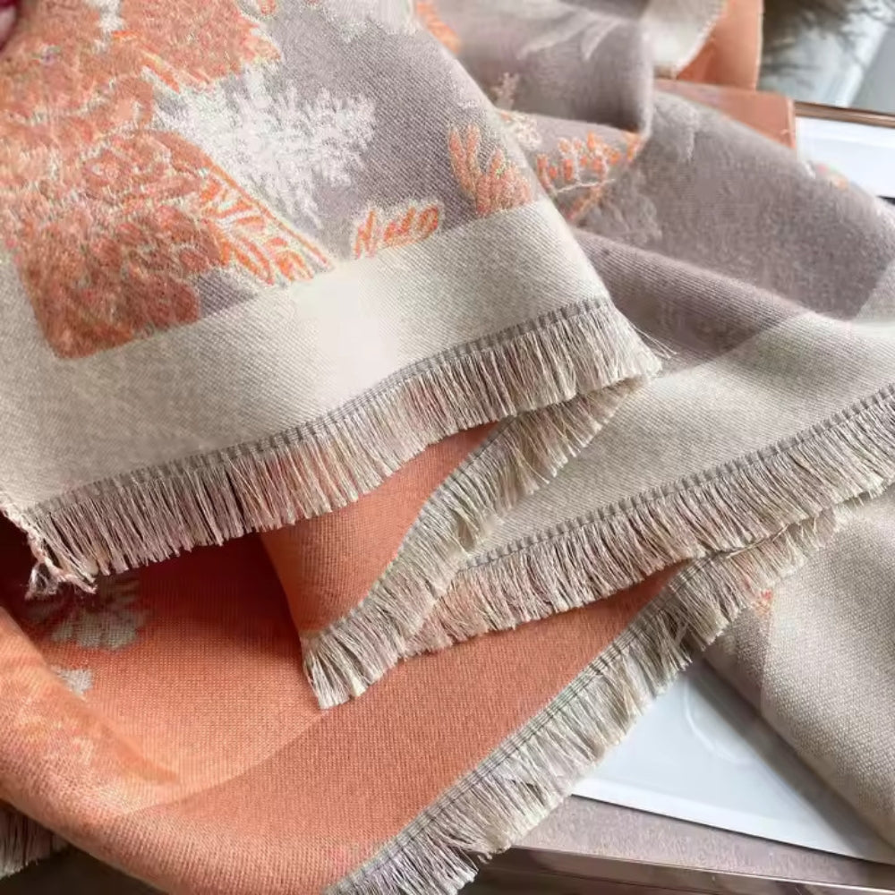 Skorter | Nuvé Floral Soft Double Sided Scarf