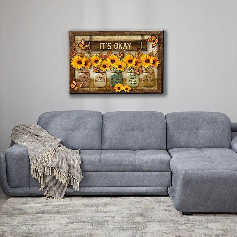 Skorter | Butterfly Sunflower Wall Art