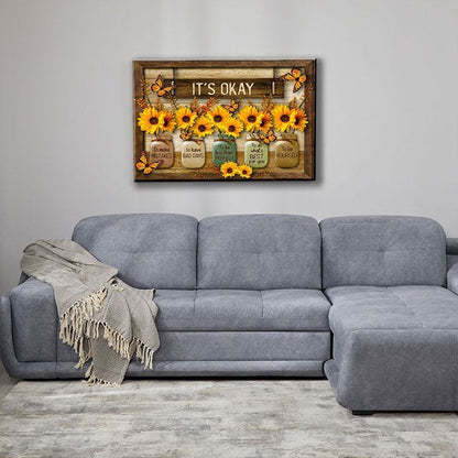 Skorter | Butterfly Sunflower Wall Art