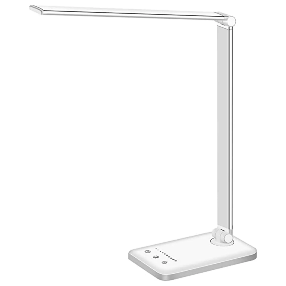 Skorter | LED Desk Lamp - Table Lamp with USB Charger Port, 5 Light Settings and Brightness Levels