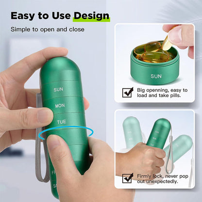 Skorter | 7 Days Portable Pill Organizer for Travel