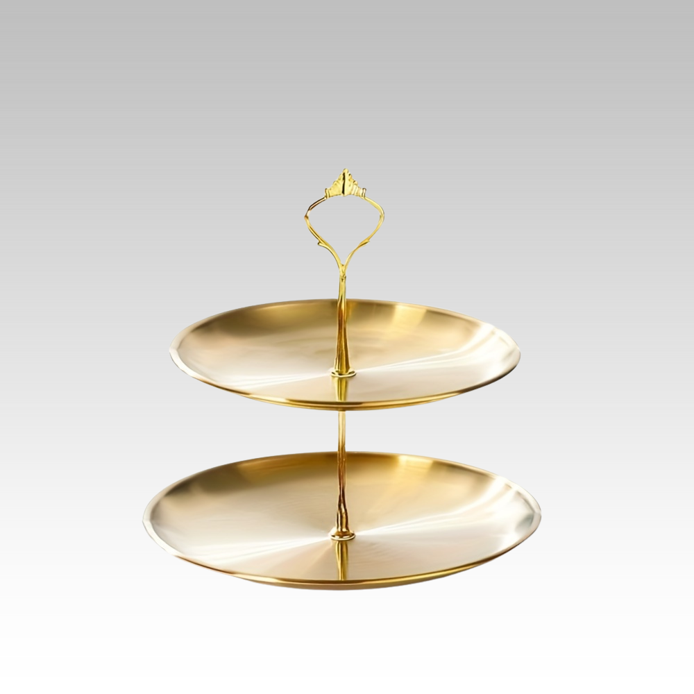 Skorter | SteelTower - 3-layer stainless steel cake stand | Serving platter for desserts and fruits