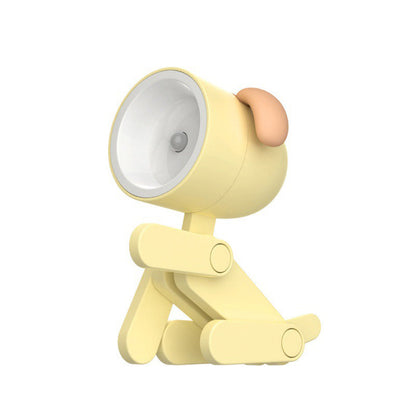 skorter | Mini LED Cute Cartoon Animals Puppies Deer Night Light, Adjustable Small Phone Holder Desk Lamp