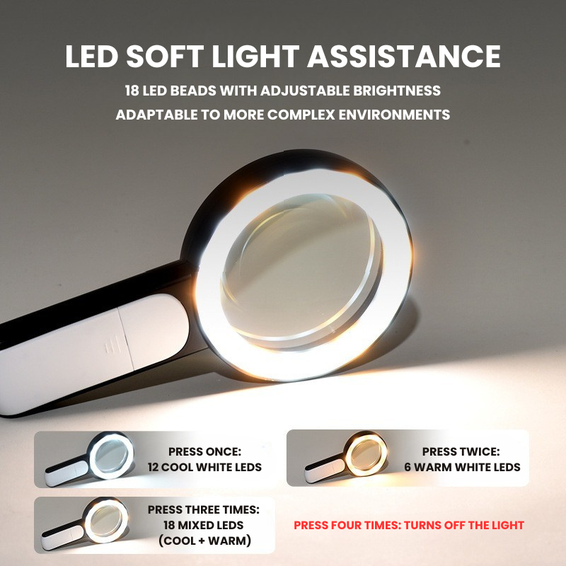 Skorter | 20X Optical Handheld Magnifier for Seniors