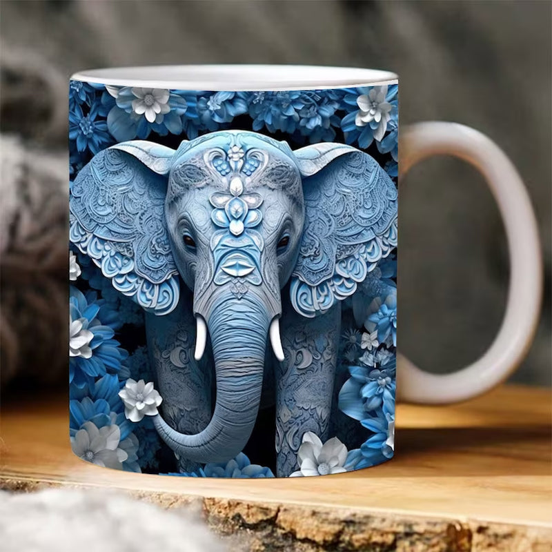 skorter | 3d Elephant Flower Mug