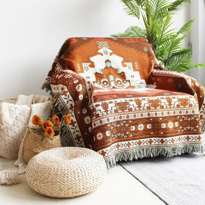 Skorter | Boho Chic Patterned Throw Blanket
