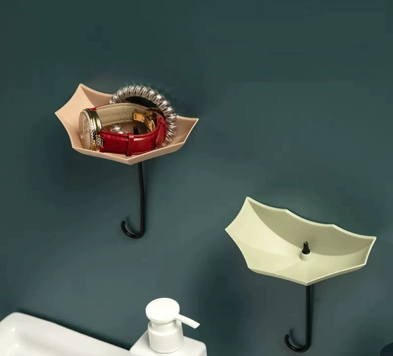 Skorter | Cute Umbrella Wall Hook - No-Drill Key & Coat Hanger