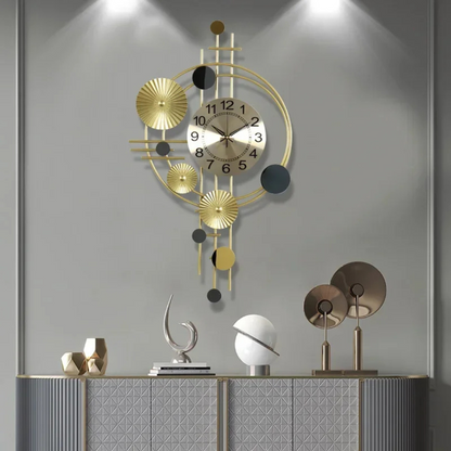 Skorter | Vornix | Large Modern Wall Clock – Elegant Metal Design for Living Room or Office