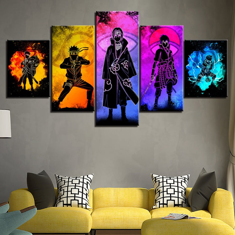 Skorter | 5 piece Naruto Anime - canvas wall art painting