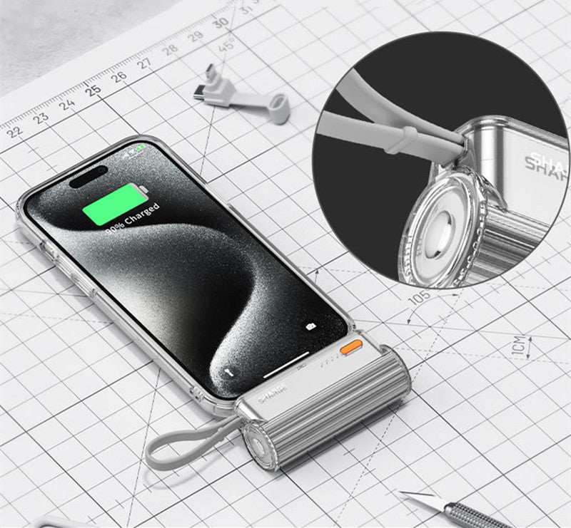 Skorter | 5000mAh Mini Capsule Built-In Cable Power Bank