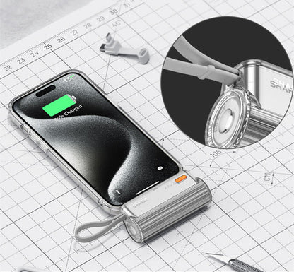 Skorter | 5000mAh Mini Capsule Built-In Cable Power Bank
