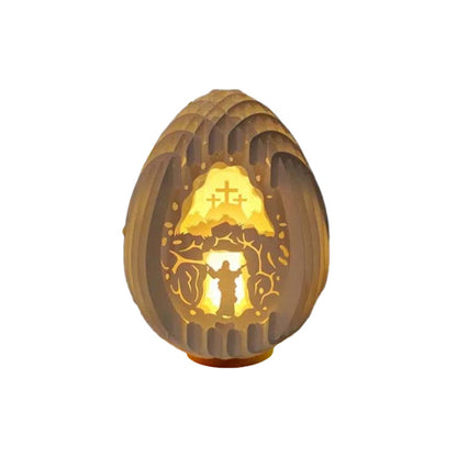 skorter | Easter 3d Paper Desk Lamp With Illuminating Base