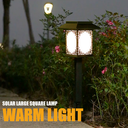 Skorter | Solar LED Garden Lamp – Large Square Lamp with Warm Light and Dual Use
