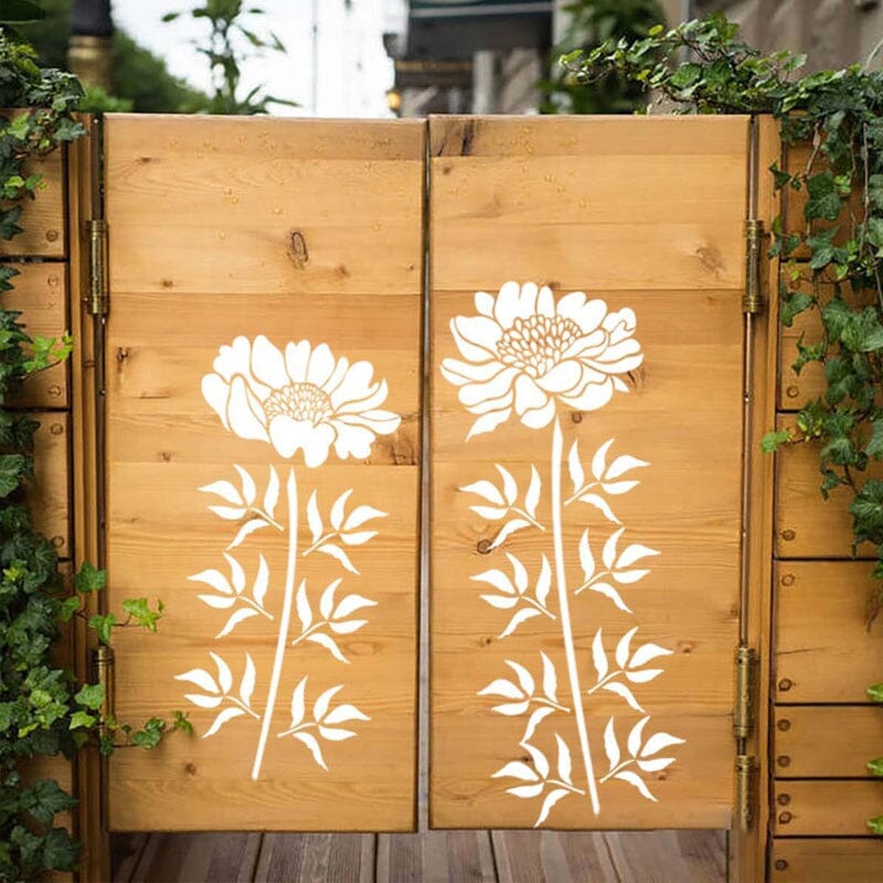 Skorter | DIY Decoration - Garden Fence Large Flower Drawing Templates