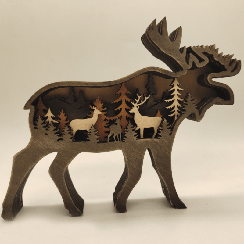 skorter | 3d Creative Wood Animal Carving Craft Gift
