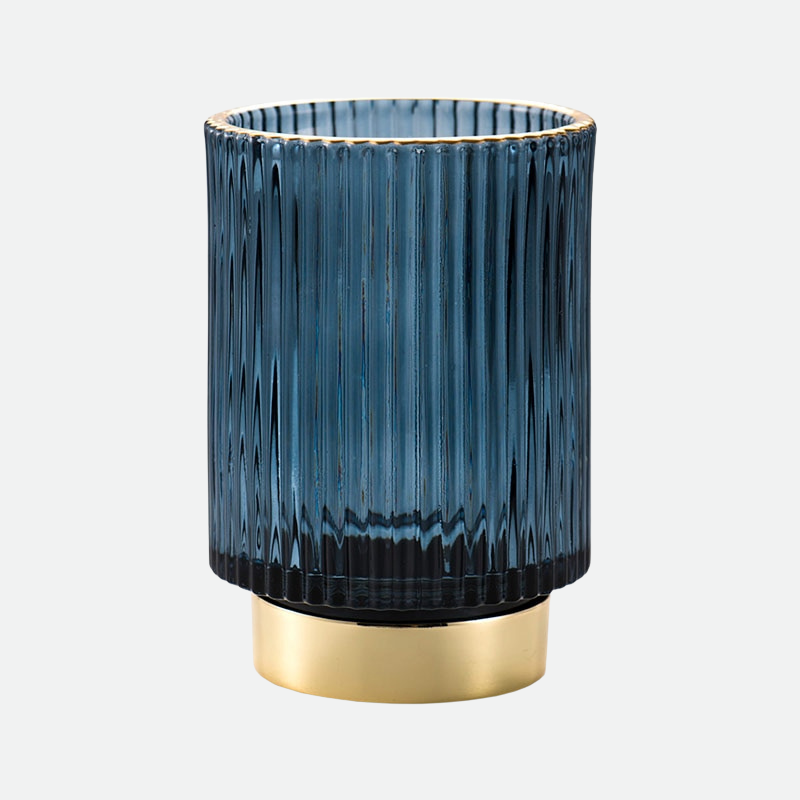 Skorter | Elise Gold Foil Glass Makeup Halter & Organizer