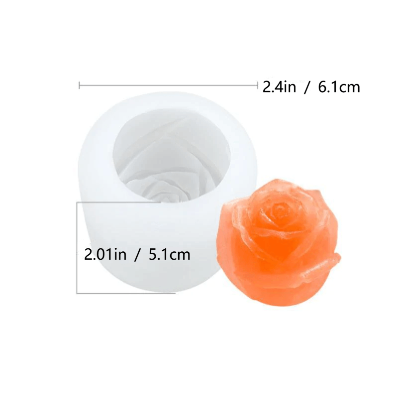 skorter | 3d Silicone Rose Shape Ice Cube Tray