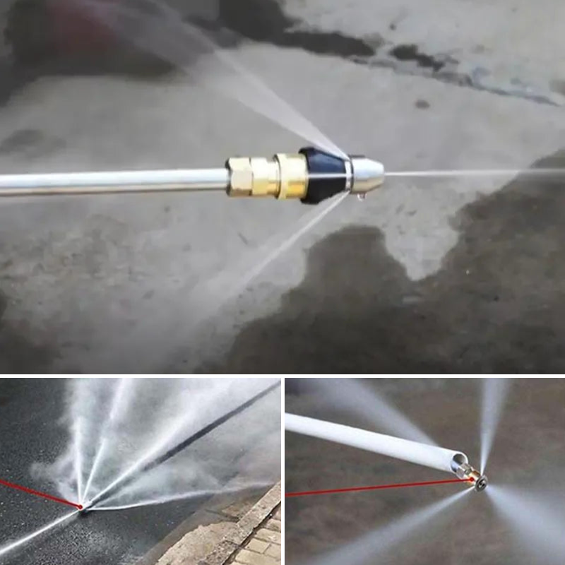 Skorter | High-Pressure Drain Jetting Nozzle – Stainless Steel Sewer Cleaning Sprayer for Fast Pipe Unblocking
