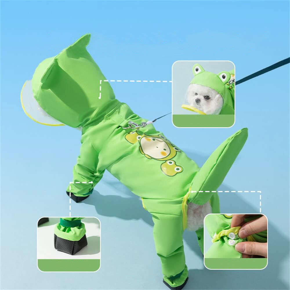 Skorter | Dog Animal Shaped Overall Raincoat Waterproof Cover Including Tail
