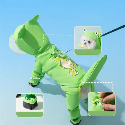 Skorter | Dog Animal Shaped Overall Raincoat Waterproof Cover Including Tail
