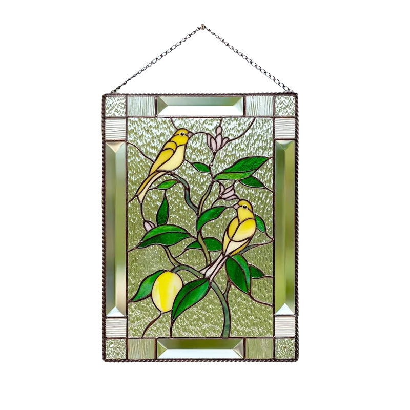 skorter | Cardinal Stained Glass Window Panel