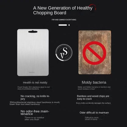 Skorter | CHEFSTEEL – Cutting board made of stainless steel, robust & easy to clean for hygienic work