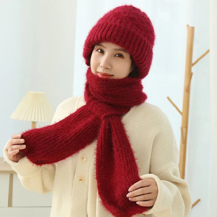 Skorter | Padded And Thick Hood With Scarf, One-Piece Hat, Warm Wind And Snow Hat